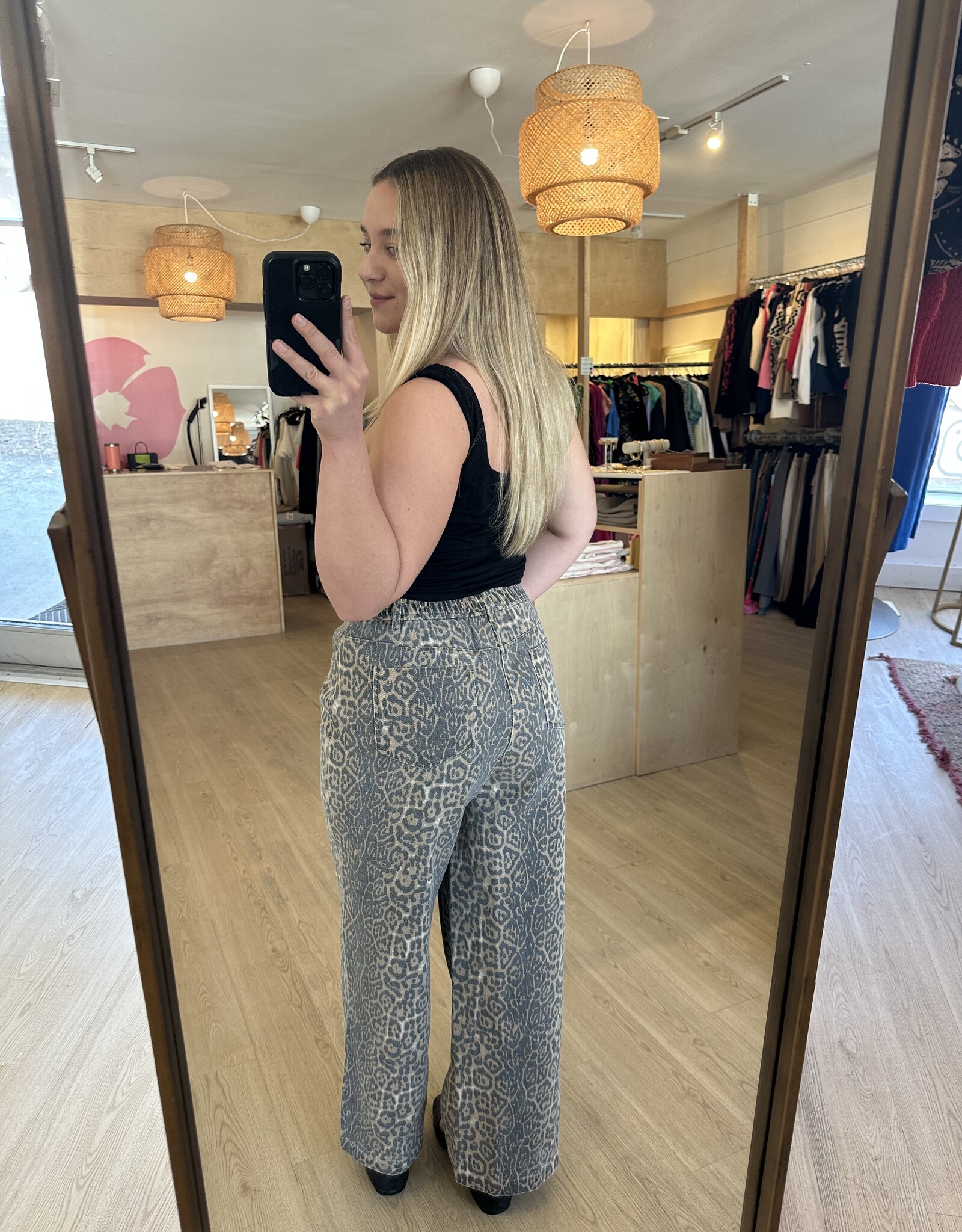 Gilli Animal Print Twill Pant