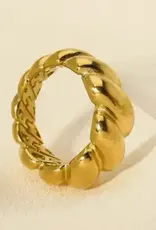 Hoop La Croissant Rope Chunky Ring