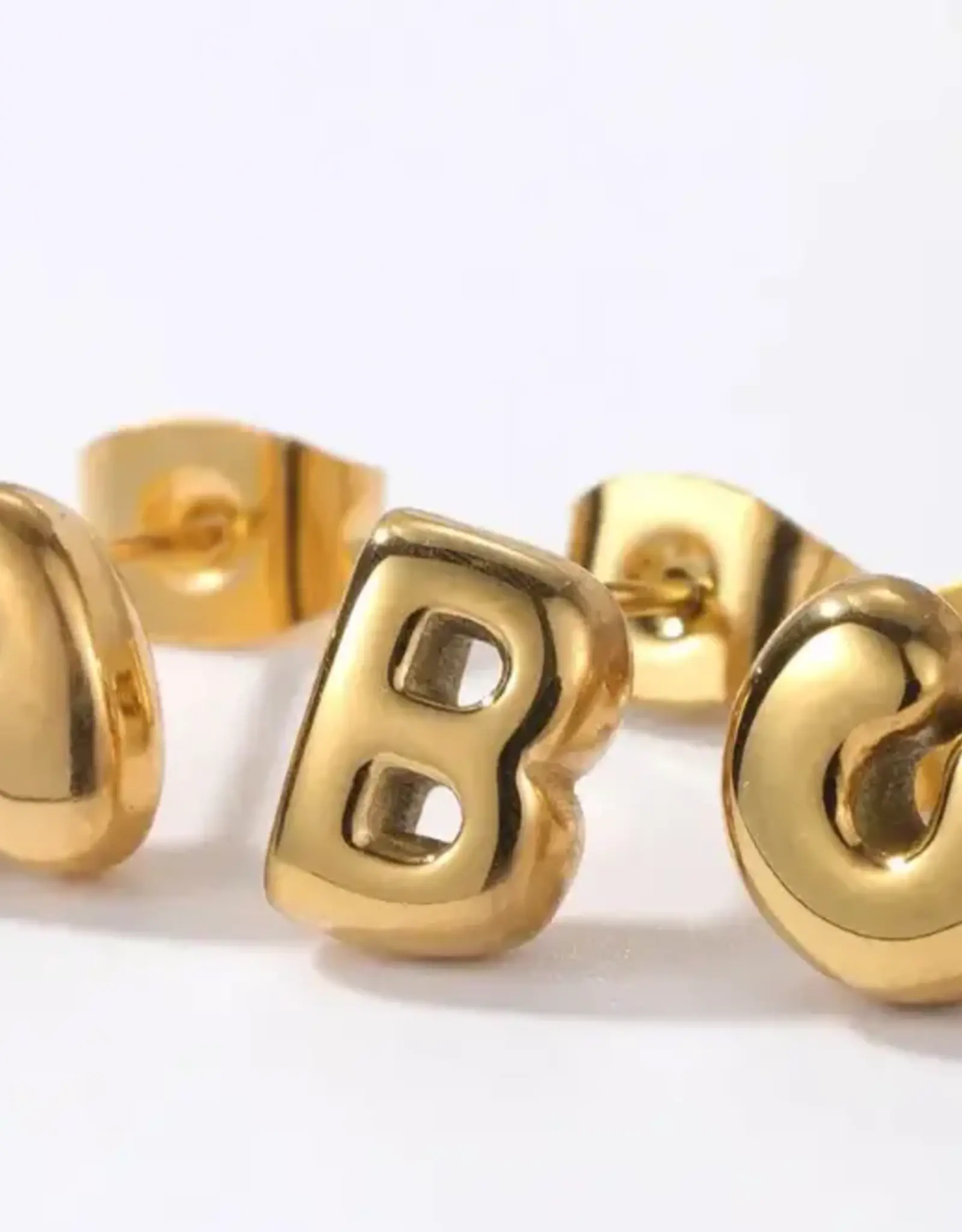 Hoop La Bubble Letter Mini Stud