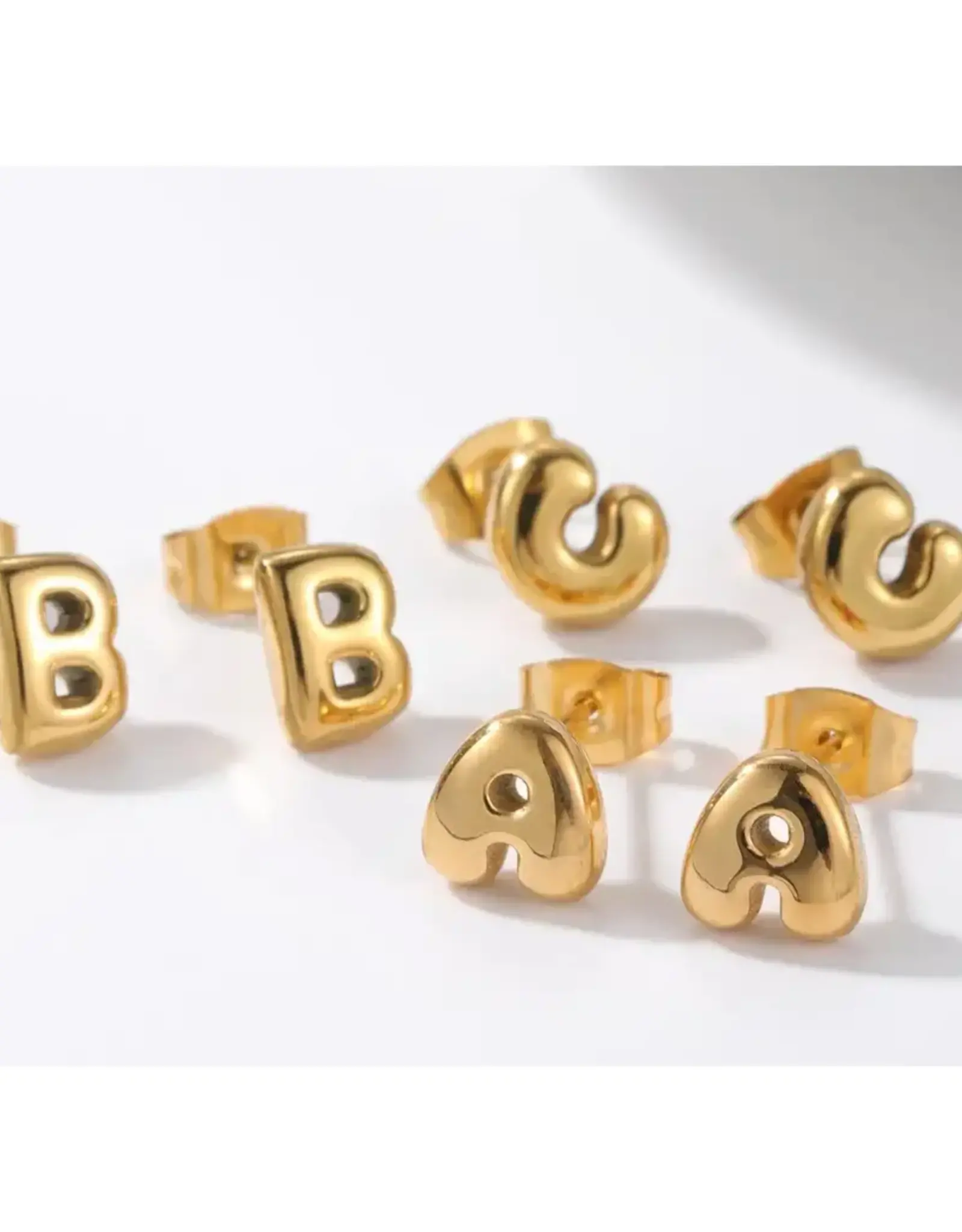 Hoop La Bubble Letter Mini Stud