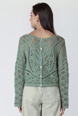 Dex Lindsey Button Back Crochet Top