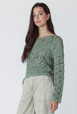 Dex Lindsey Button Back Crochet Top
