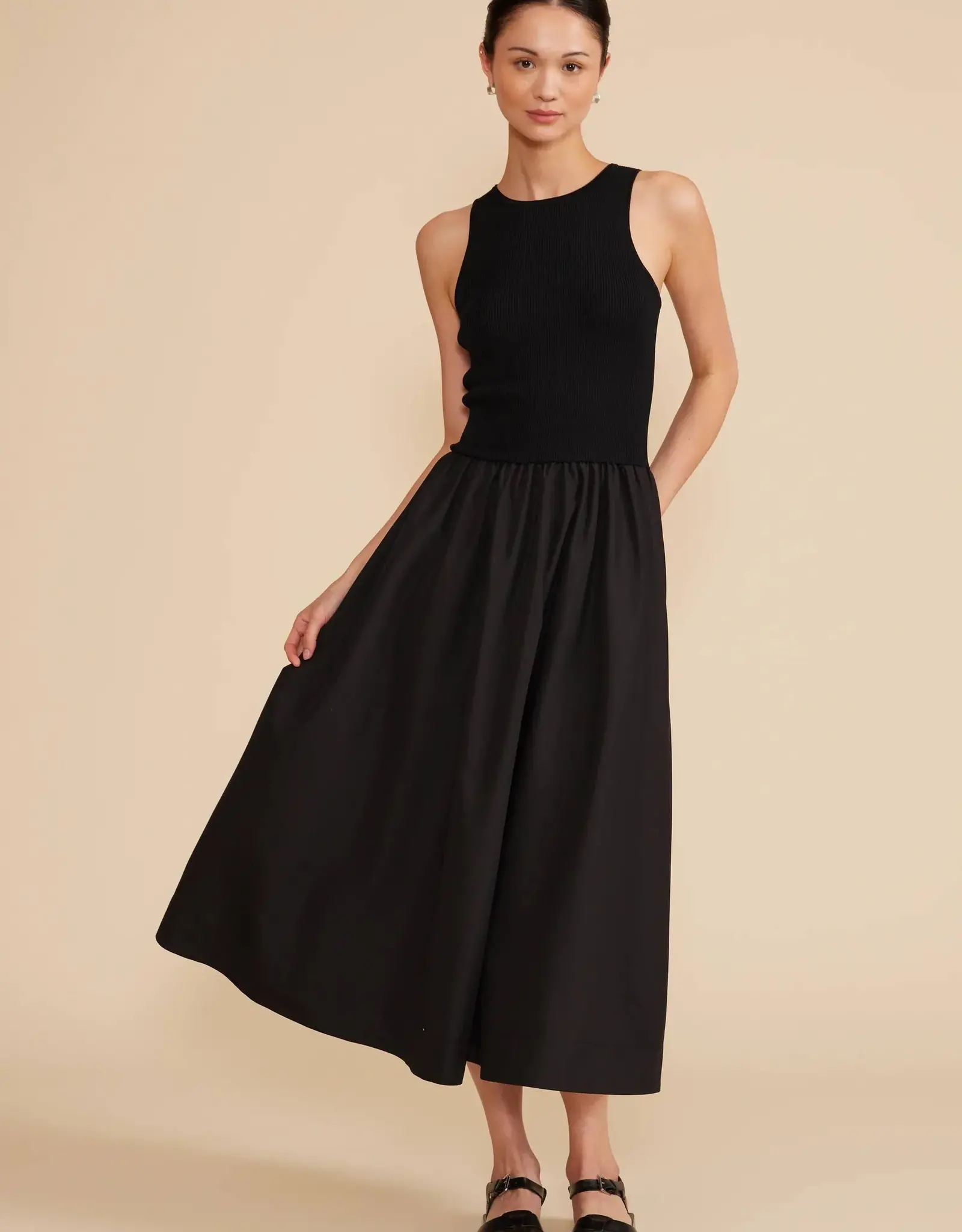LucyParis Marlena Mixed Media Dress