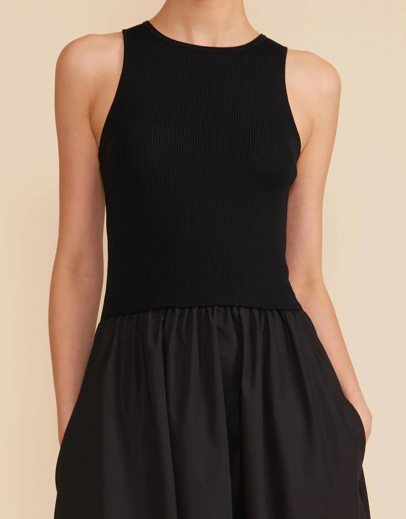 LucyParis Marlena Mixed Media Dress