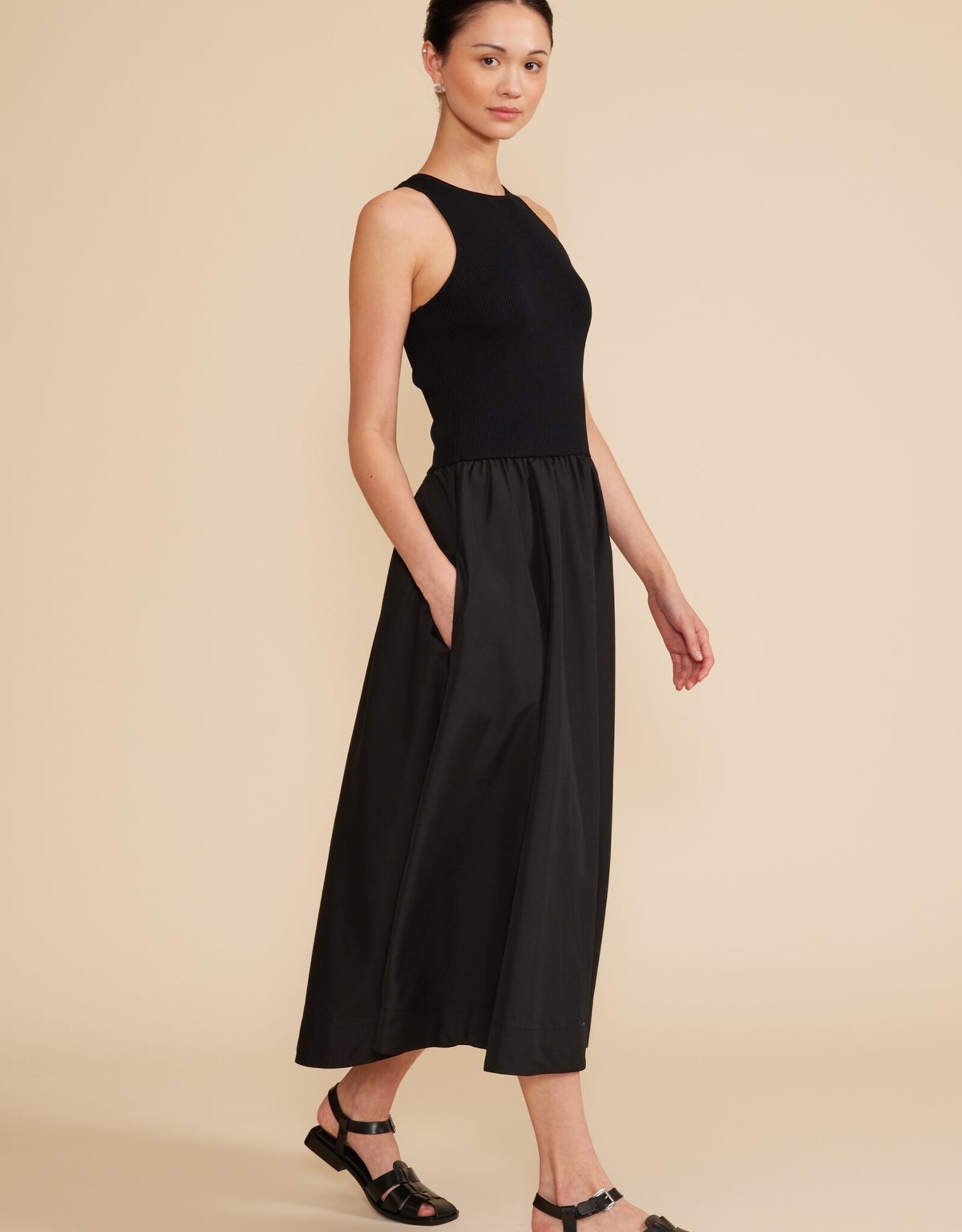 LucyParis Marlena Mixed Media Dress