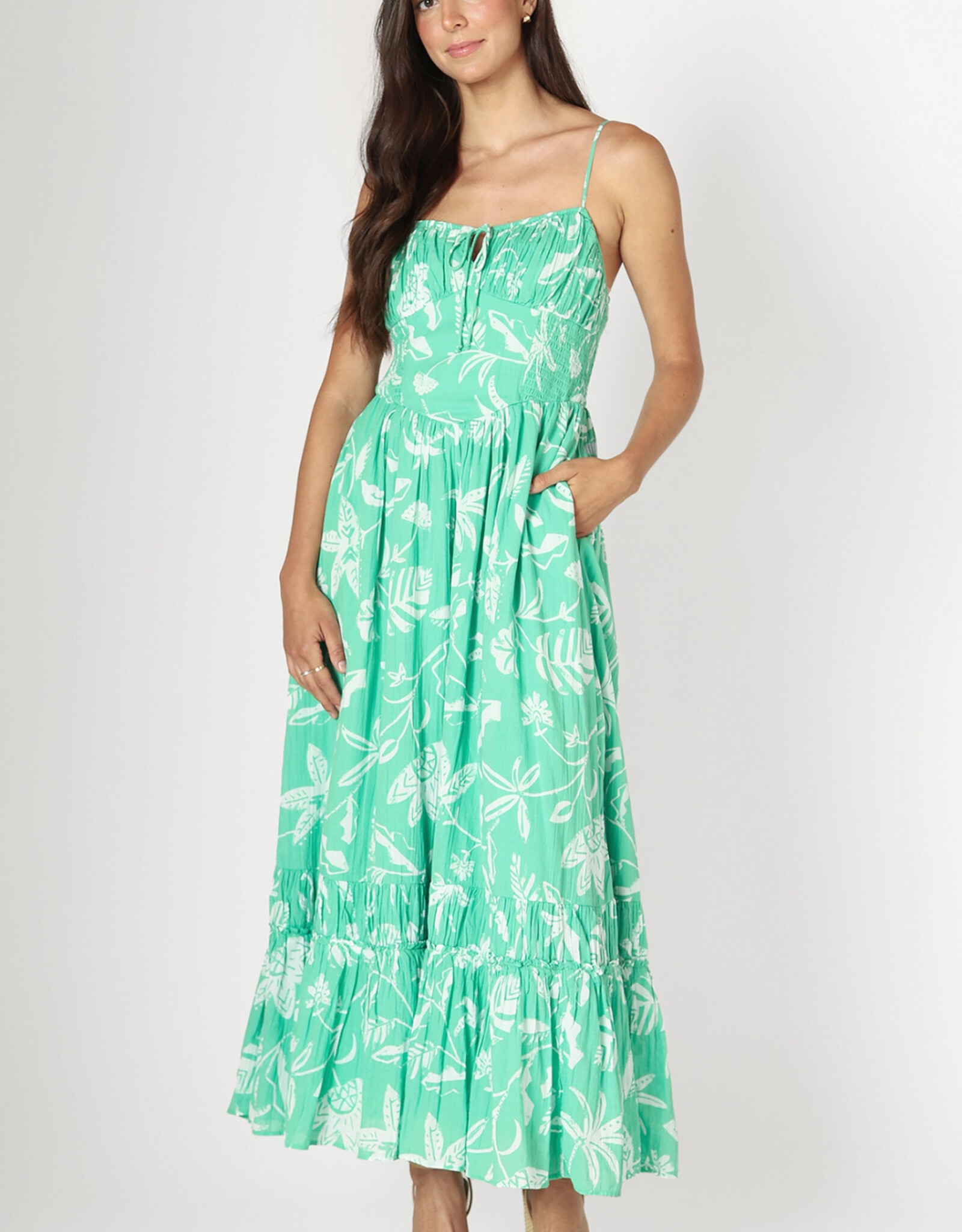 Dex Everly Tiered Maxi Dress