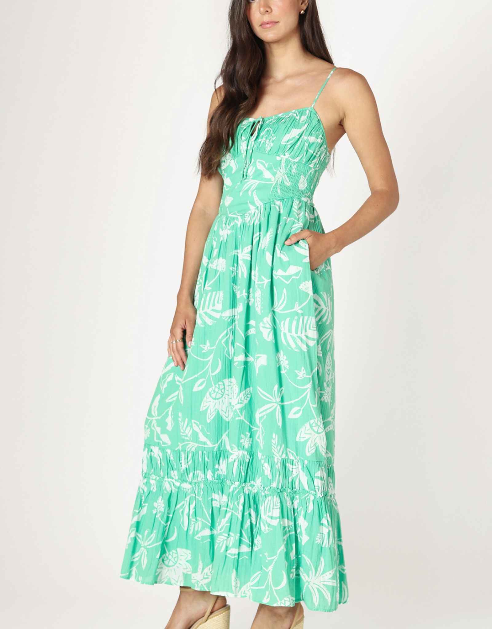 Dex Everly Tiered Maxi Dress