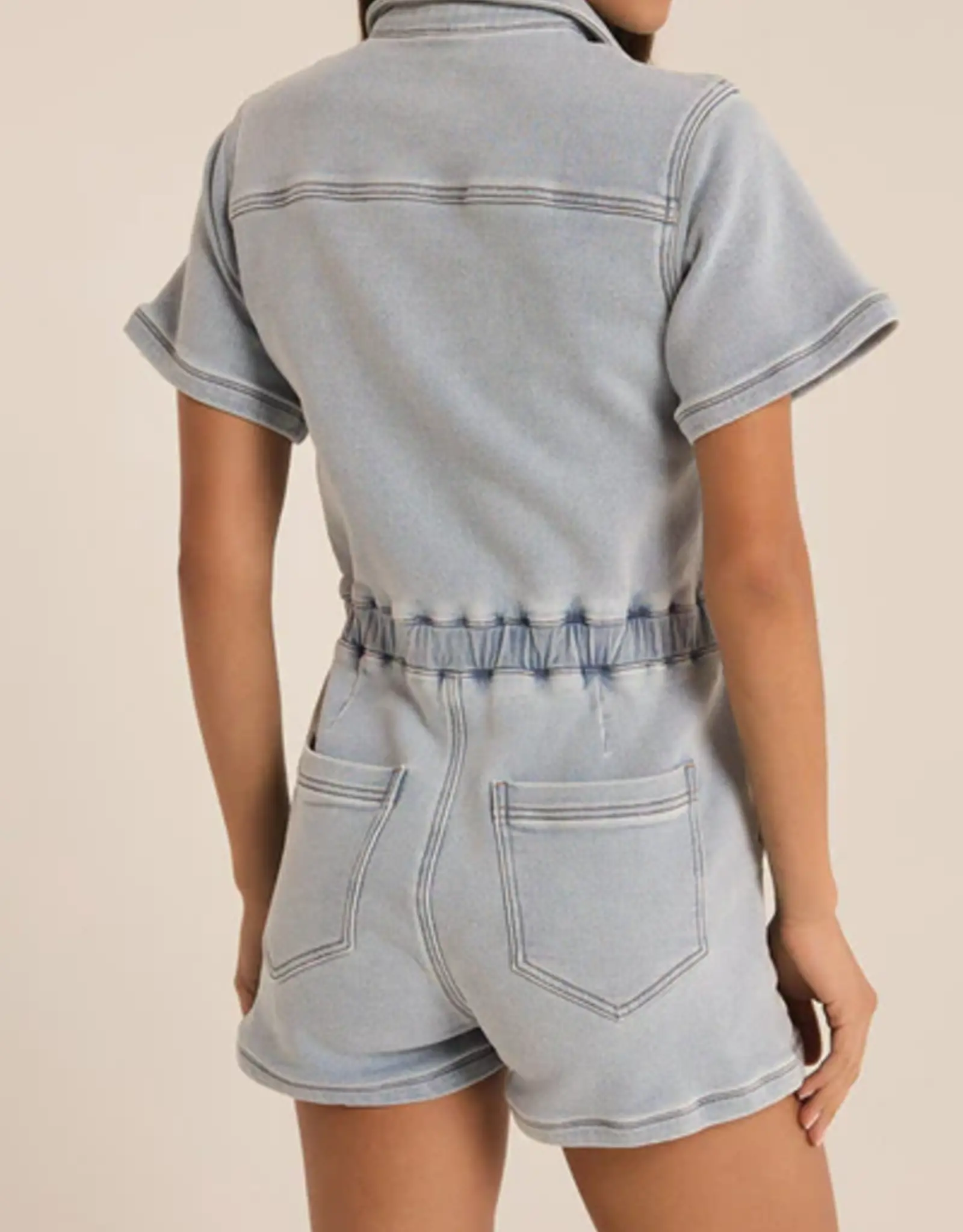 Z Supply Elias Denim Romper