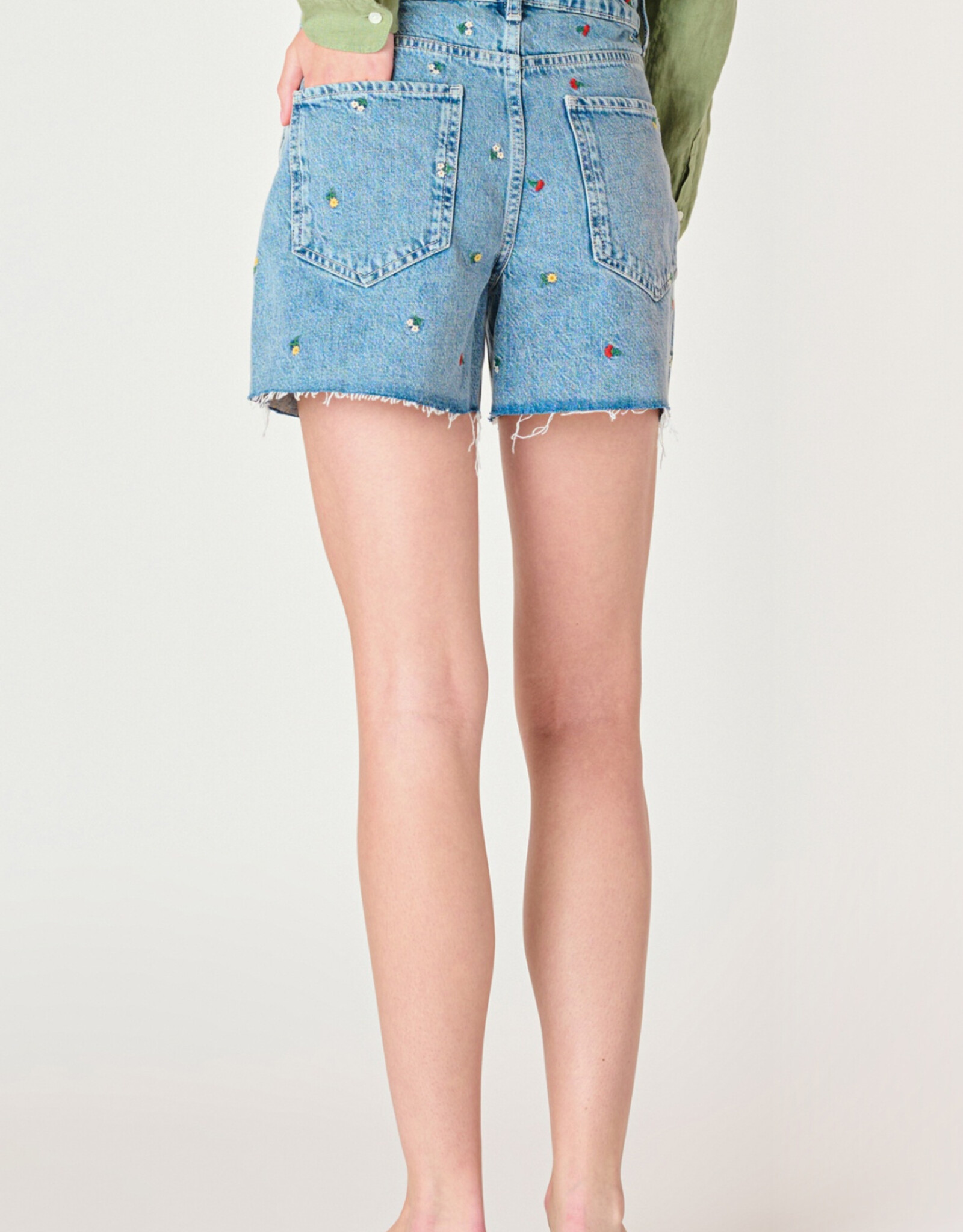 Dex Embroidered Denim Short