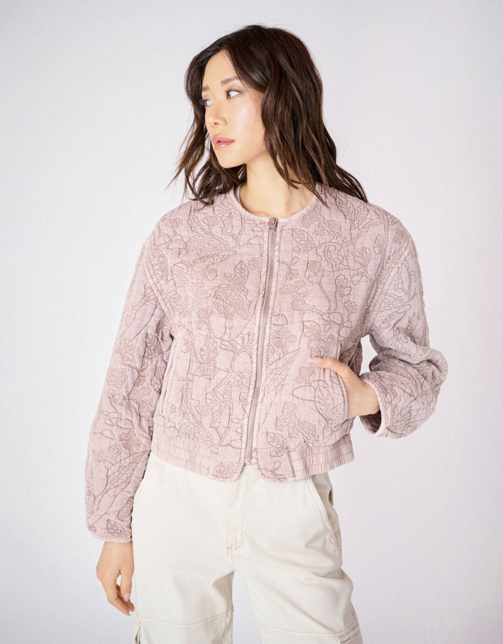 Dex Flora Quilted Bomber