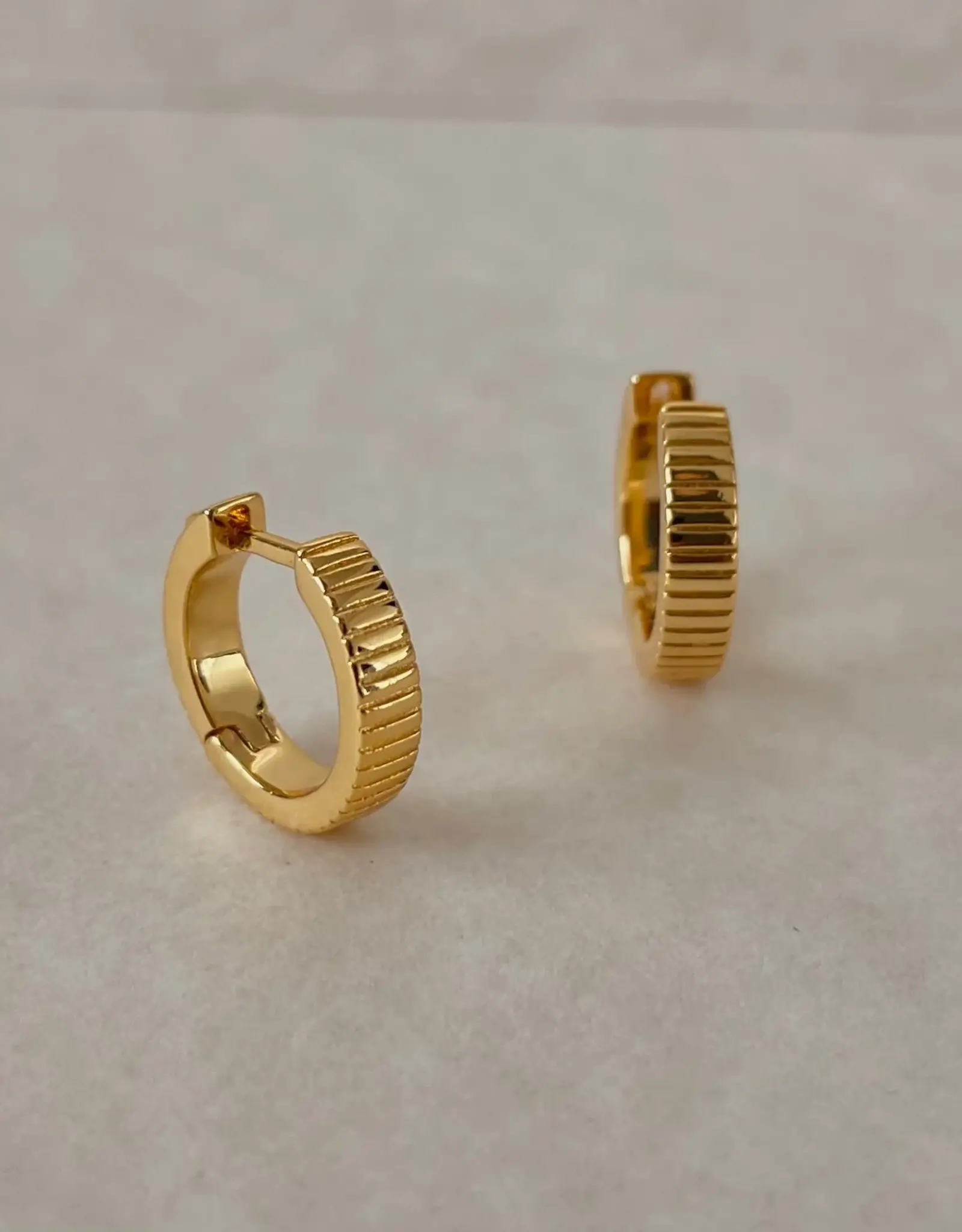 Namaste Jewelry Mini Ribbed Hoops