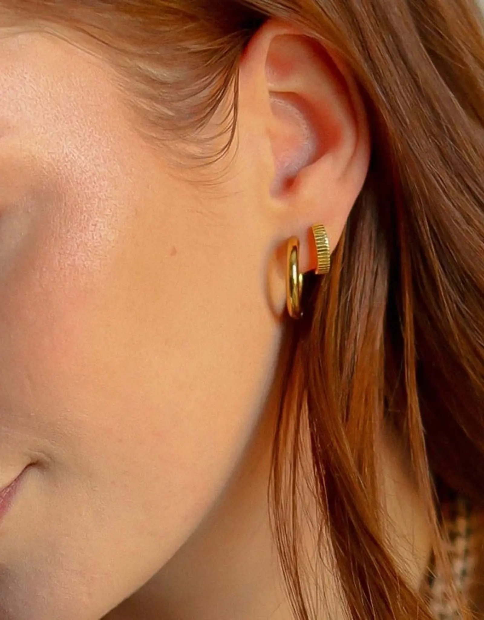 Namaste Jewelry Mini Ribbed Hoops