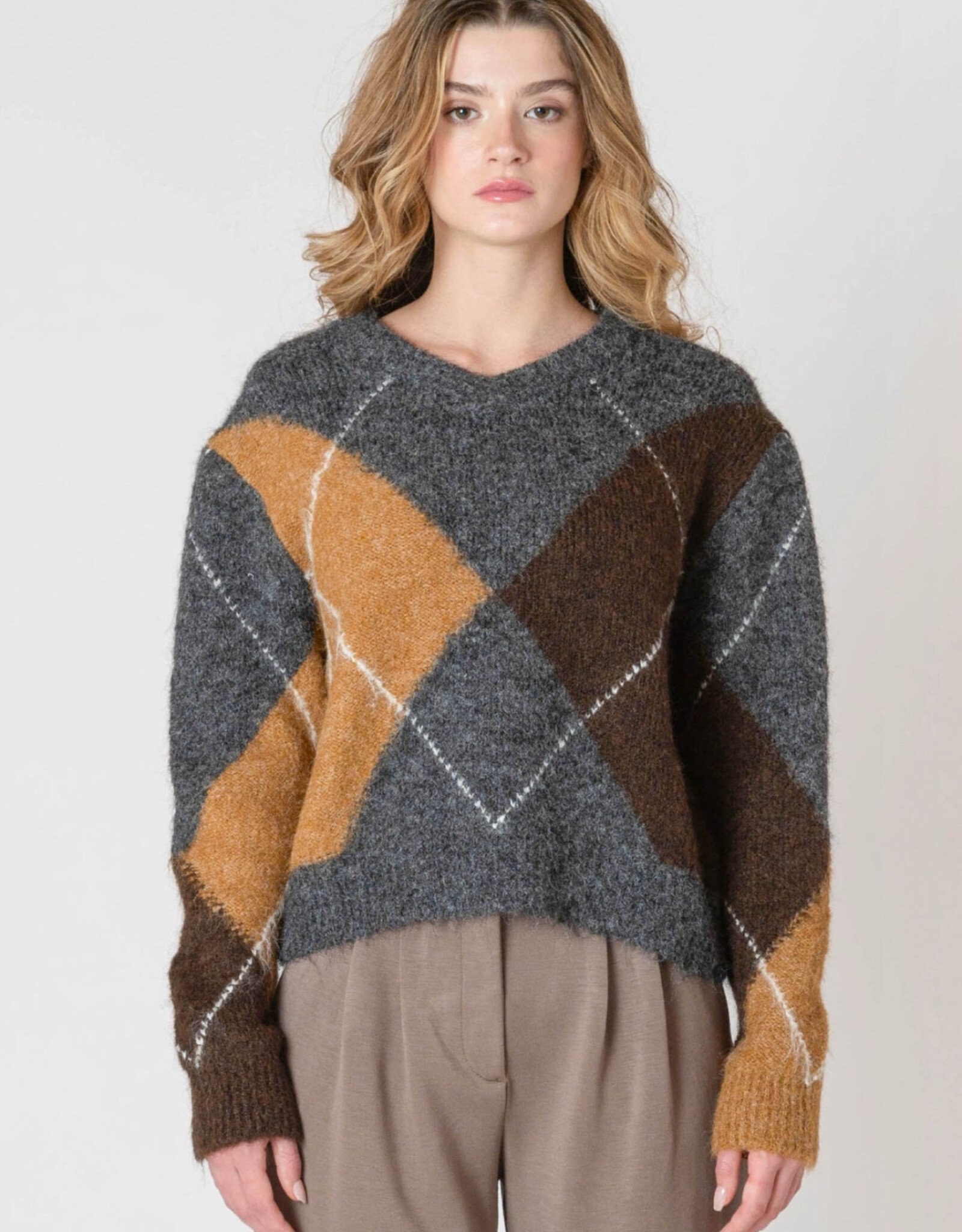 Dex Ari Argyle Sweater