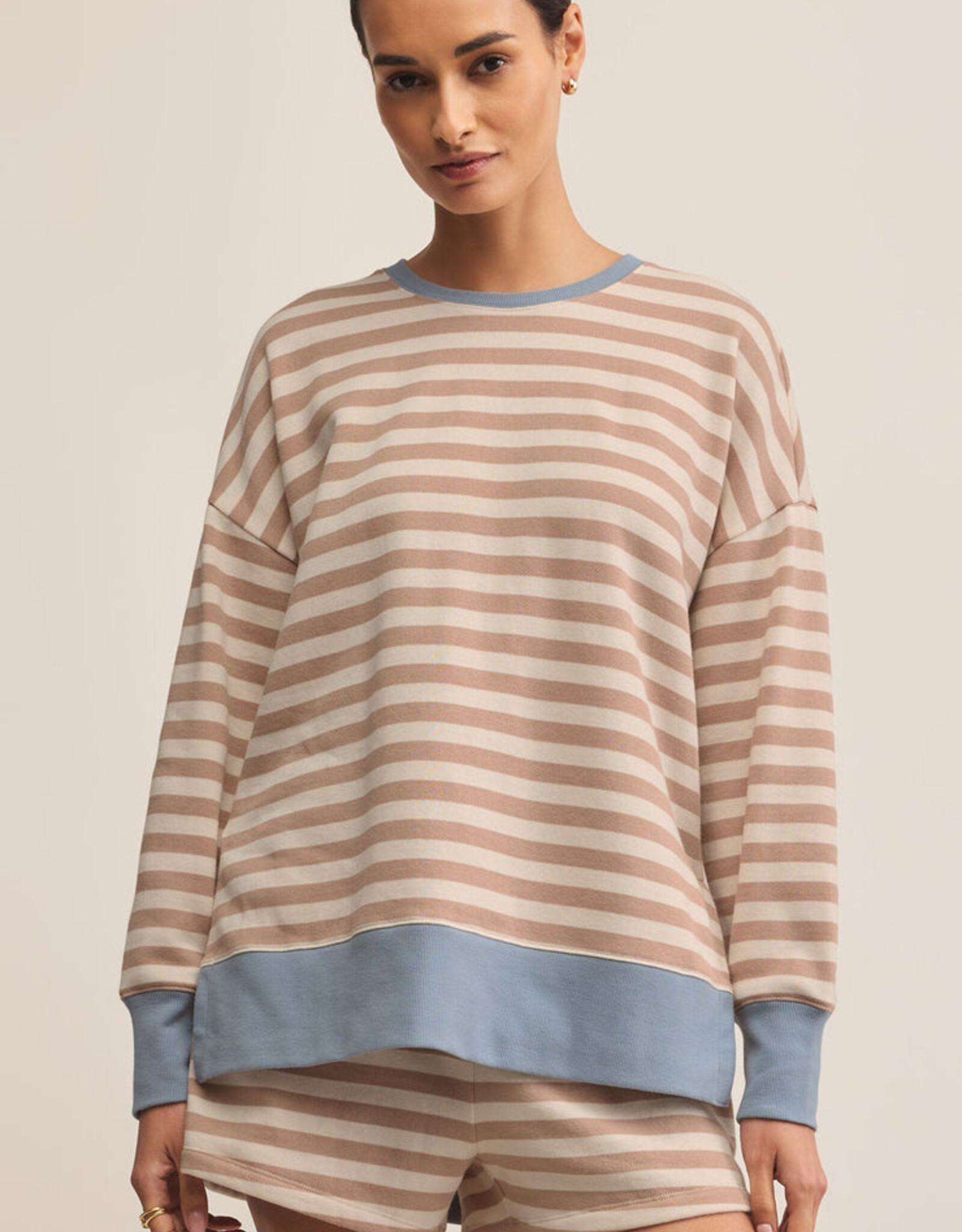 Z Supply Layer Up Stripe Sweatshirt