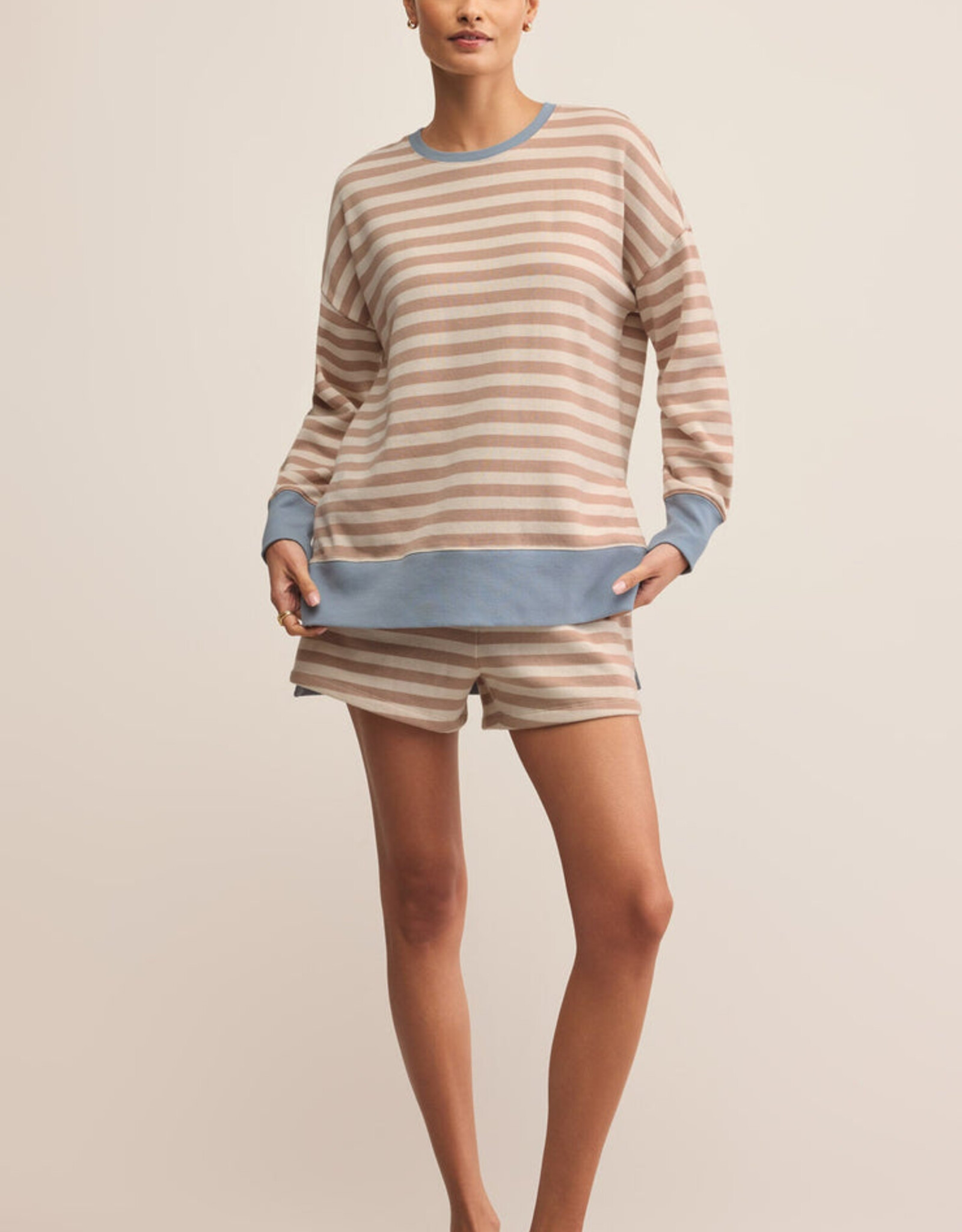Z Supply Layer Up Stripe Sweatshirt