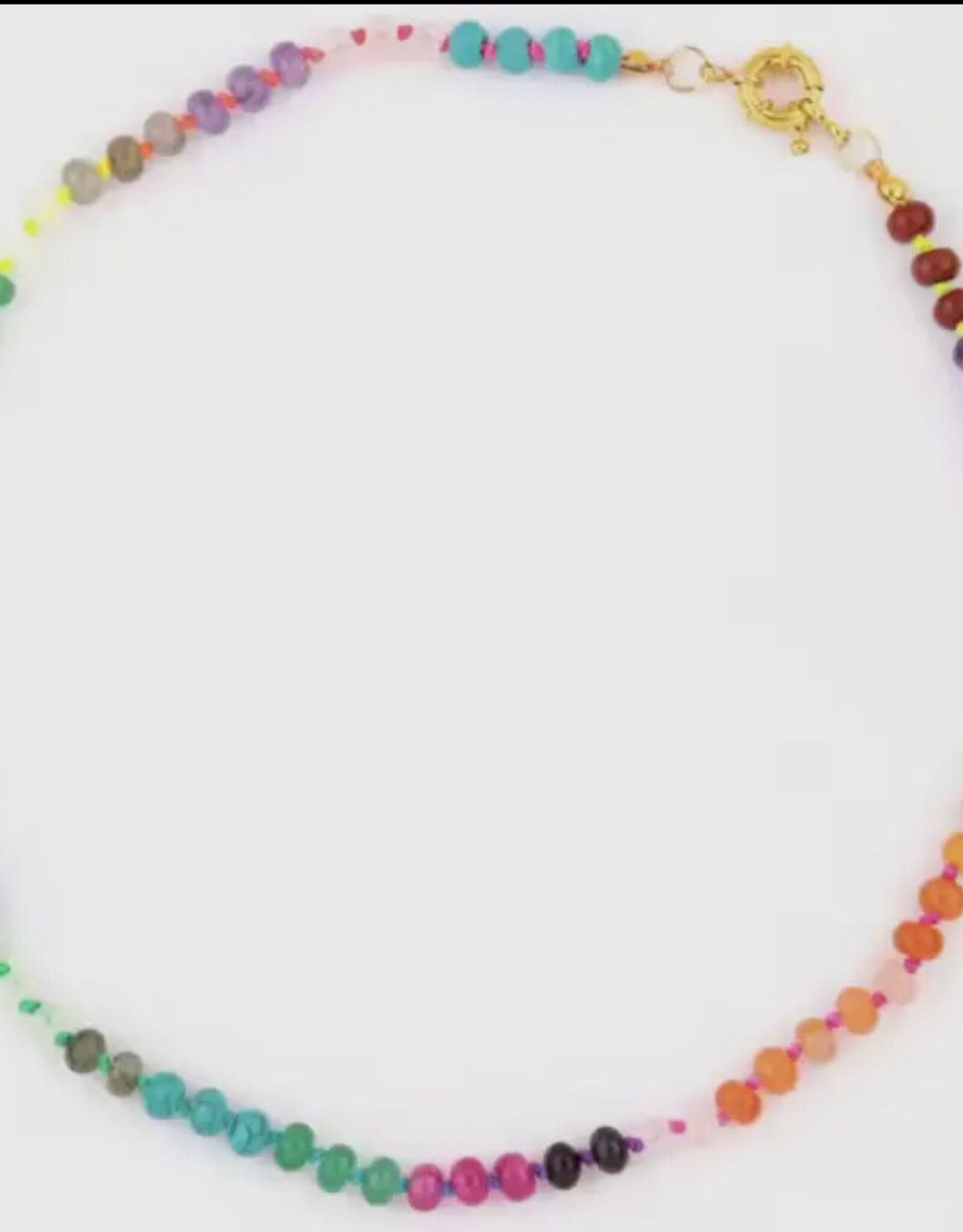 Hoop La Gemstone Candy Bead Necklace