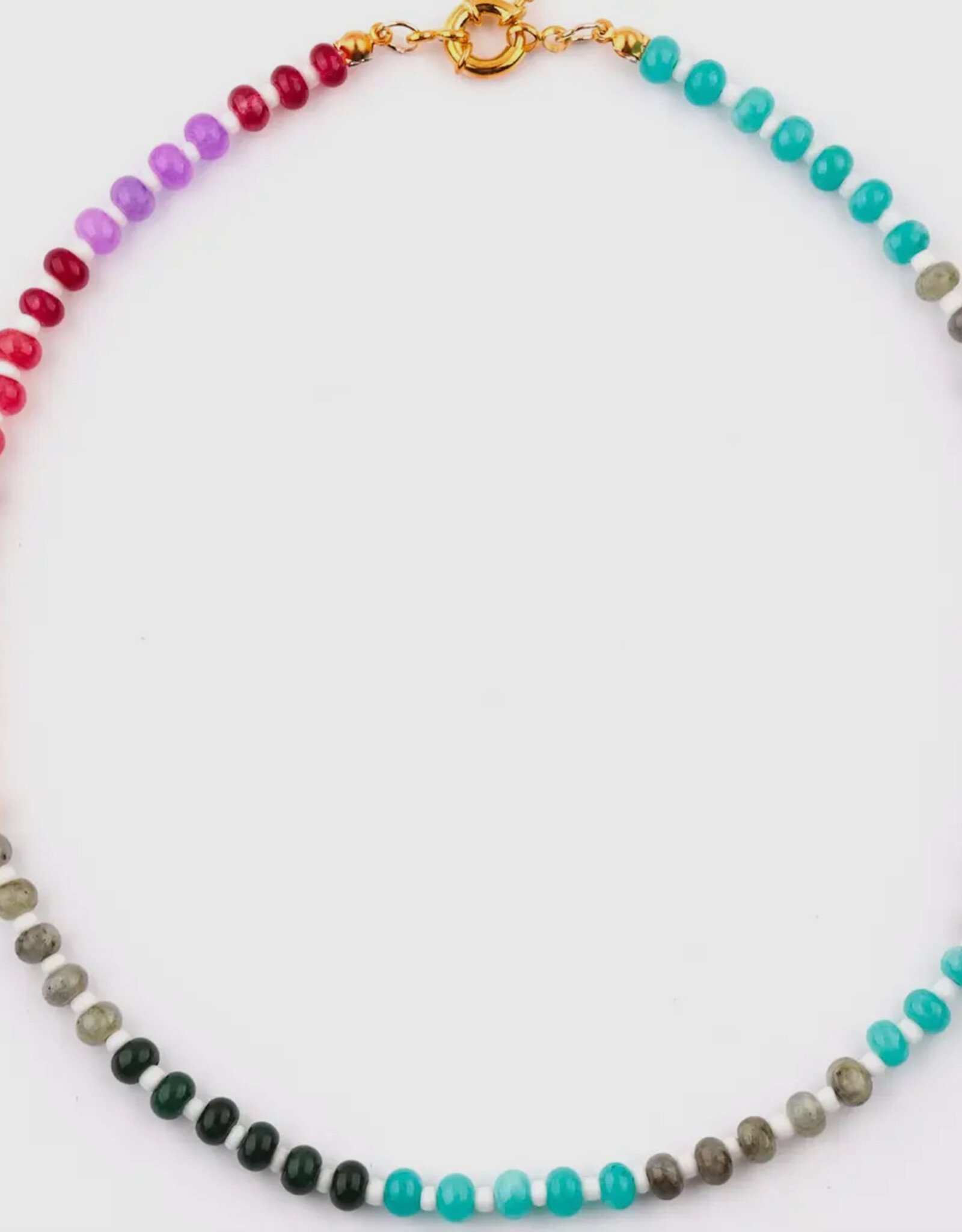 Hoop La Gemstone Candy Bead Necklace