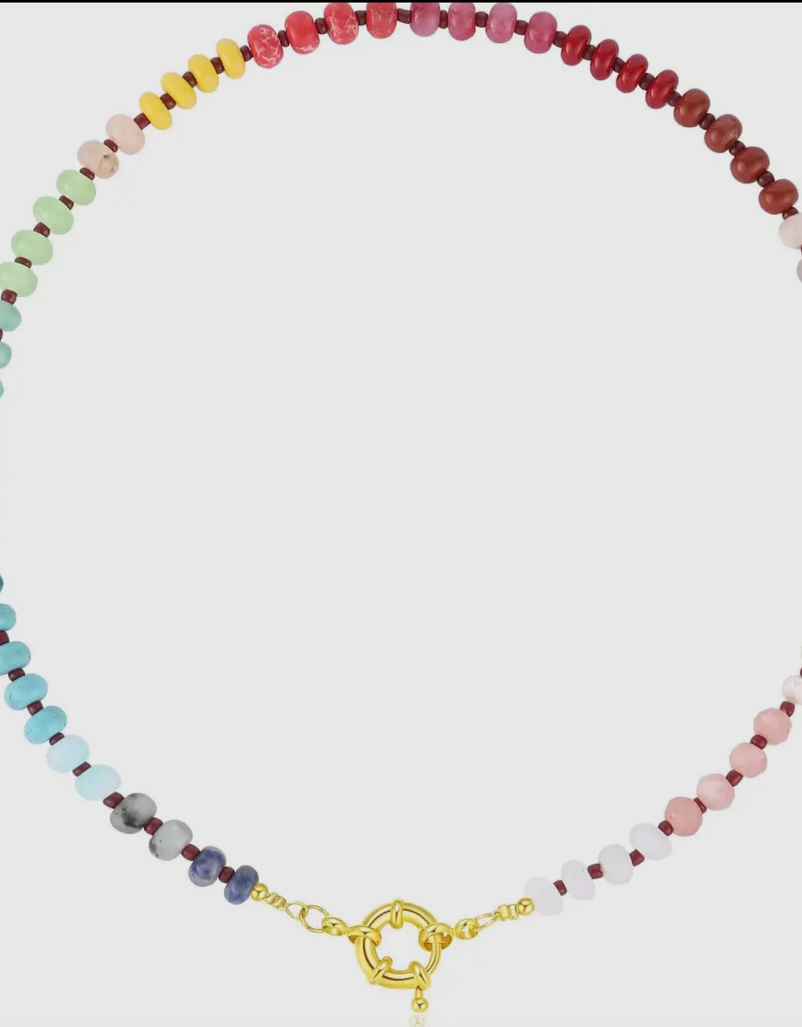 Hoop La Gemstone Candy Bead Necklace