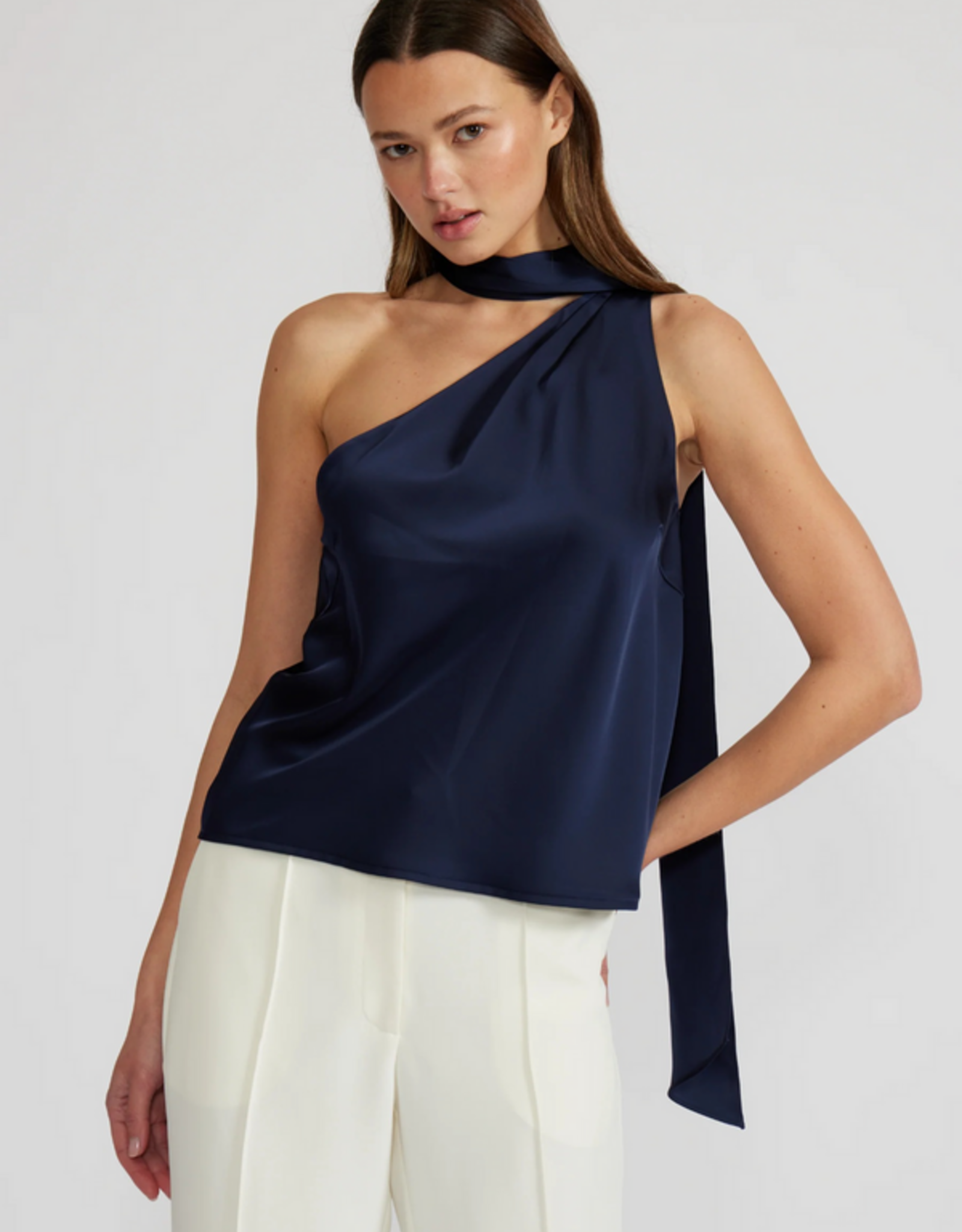 LucyParis Susan Tie Neck Top