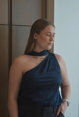 LucyParis Susan Tie Neck Top