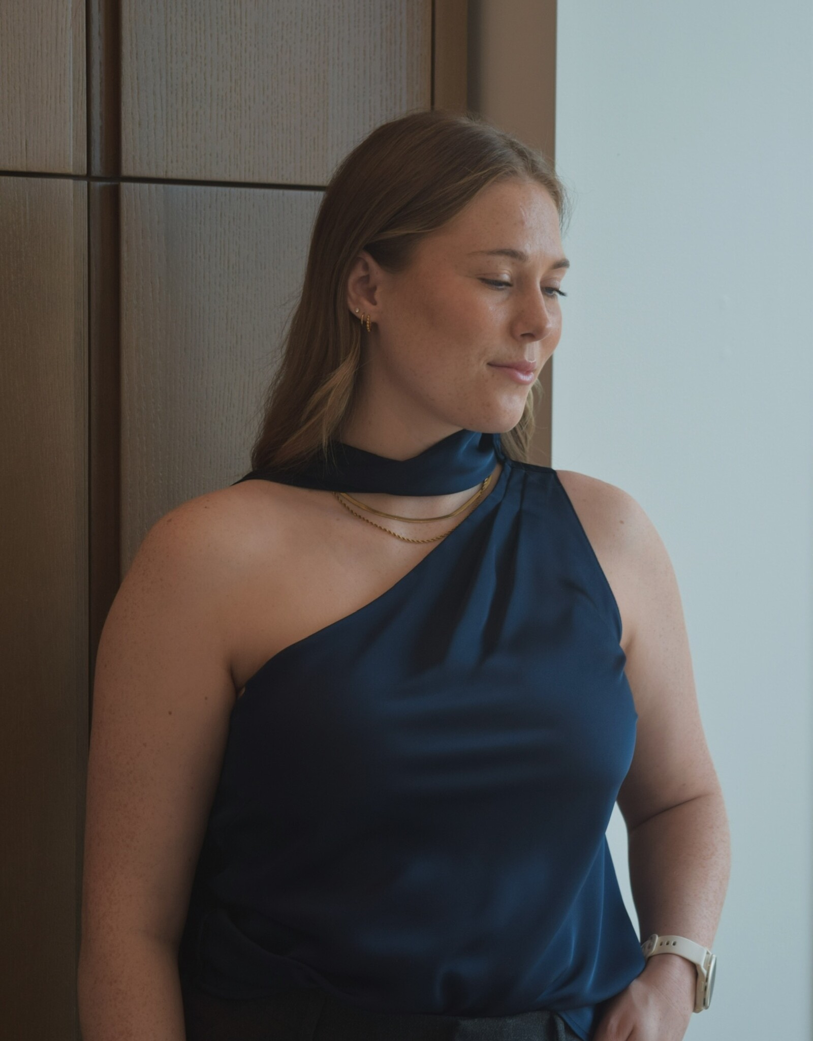 LucyParis Susan Tie Neck Top