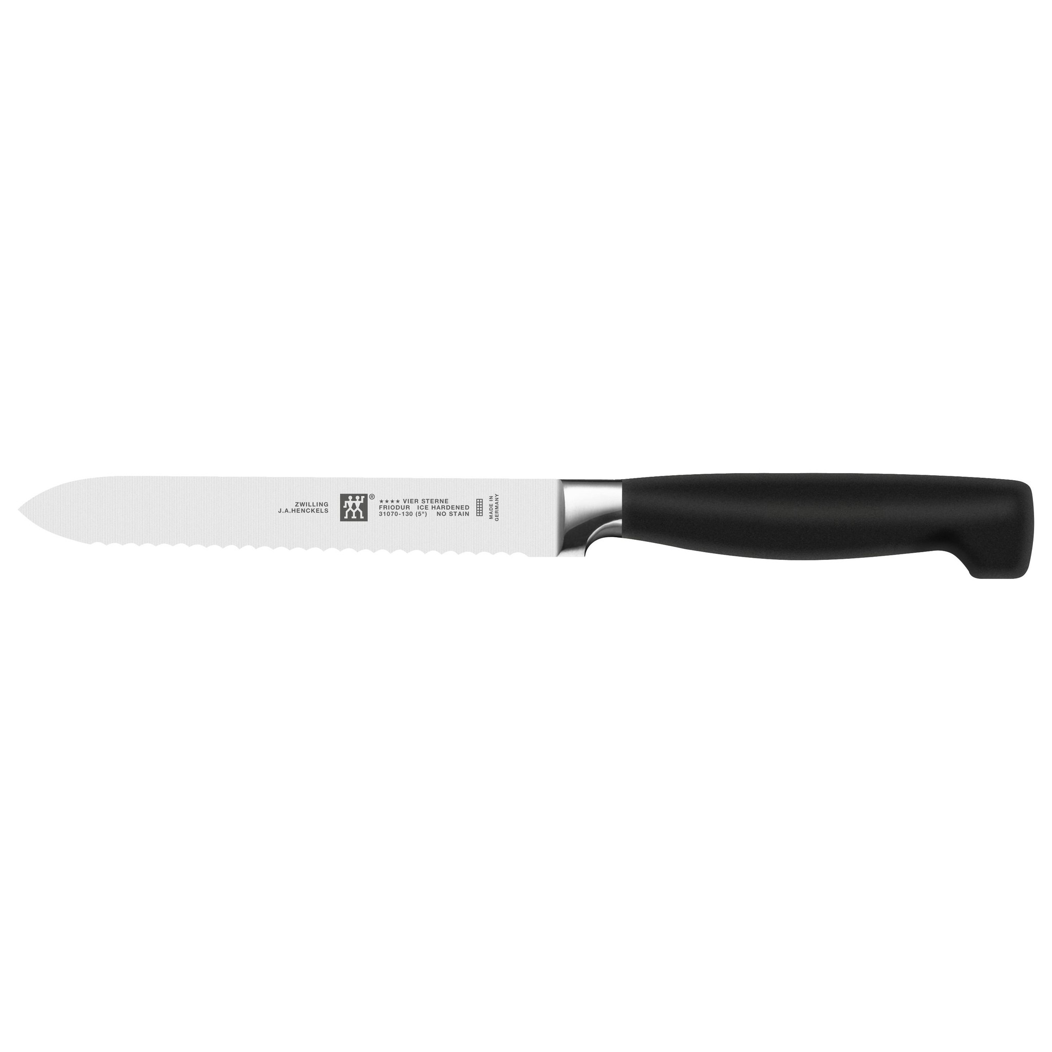 ZWILLING  FOUR STAR 5" SERRATED KNIFE-1