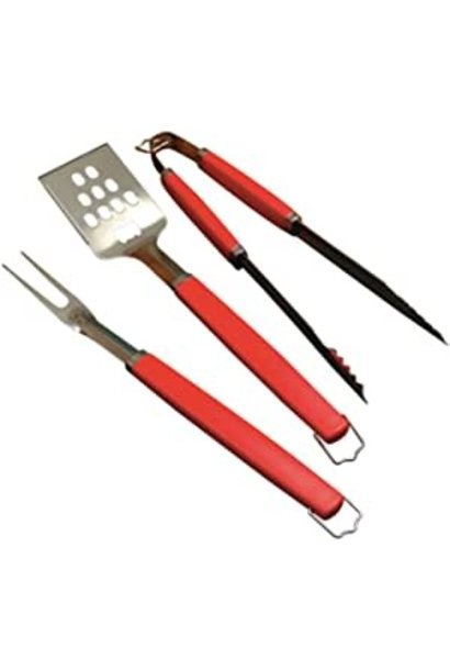CHARCOAL COMPANION 3 PIECE TOOL SET IN RED