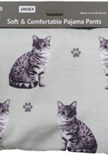 E & S Pets: Silver Tabby Cat Pajama Pants - XL