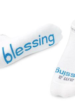 Apparel Notes to Self: I Am a Blessing White/Blue - S