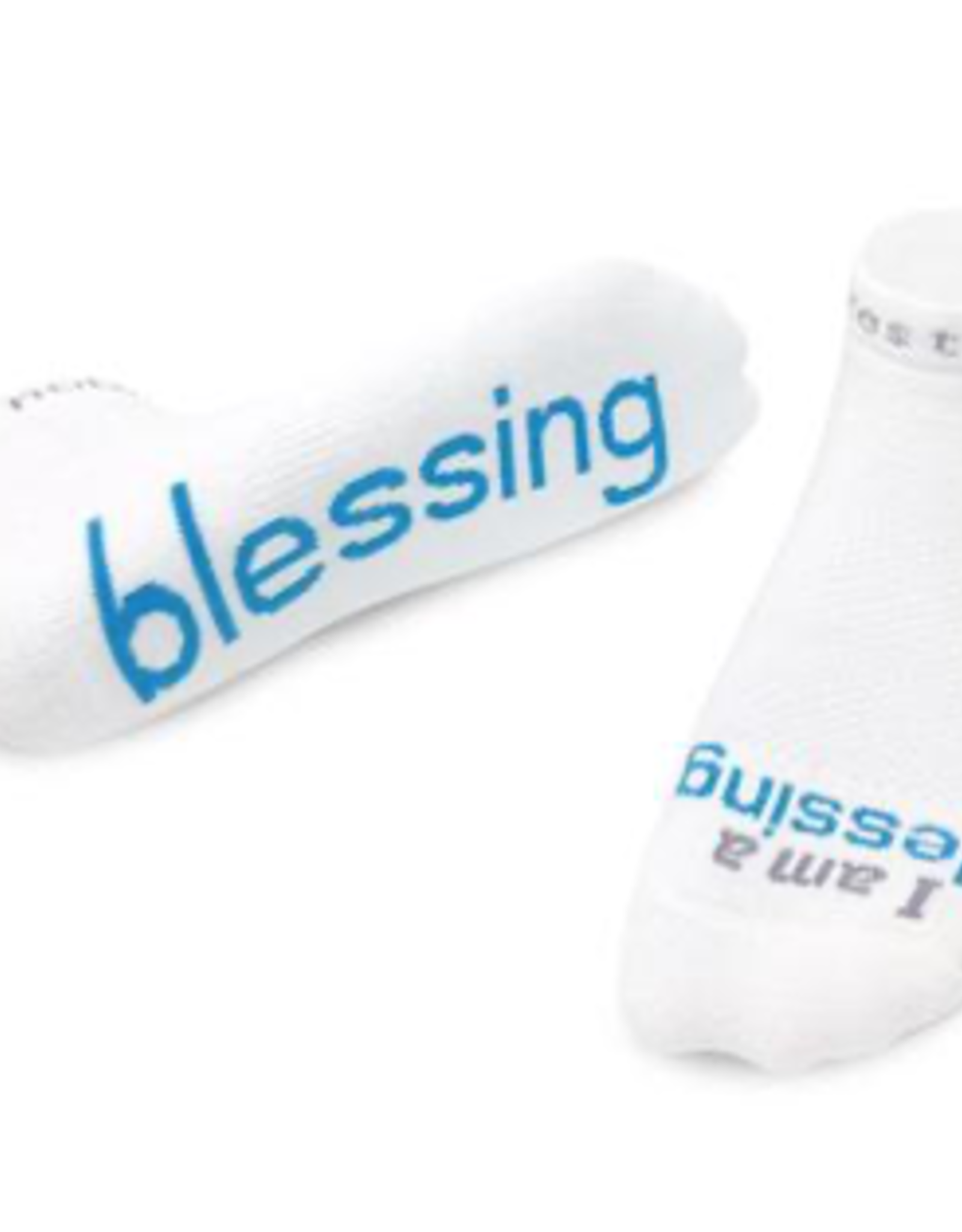 Apparel Notes to Self: I Am a Blessing White/Blue - S