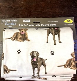 Apparel E & S Pets - Chocolate Labrador Pajama Pants - Medium
