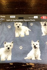 Apparel E & S Pets: Westie Pajama Pants - XL