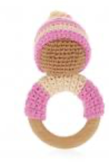 Kids Bargain Barn - Pebble/Kahiniwalla Rattle - Pixie Ring Pink