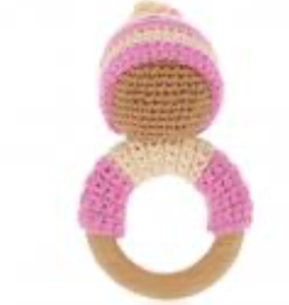 Kids Bargain Barn - Pebble/Kahiniwalla Rattle - Pixie Ring Pink