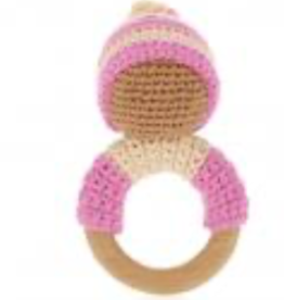 Kids Pebble/Kahiniwalla Rattle - Pixie Ring Pink