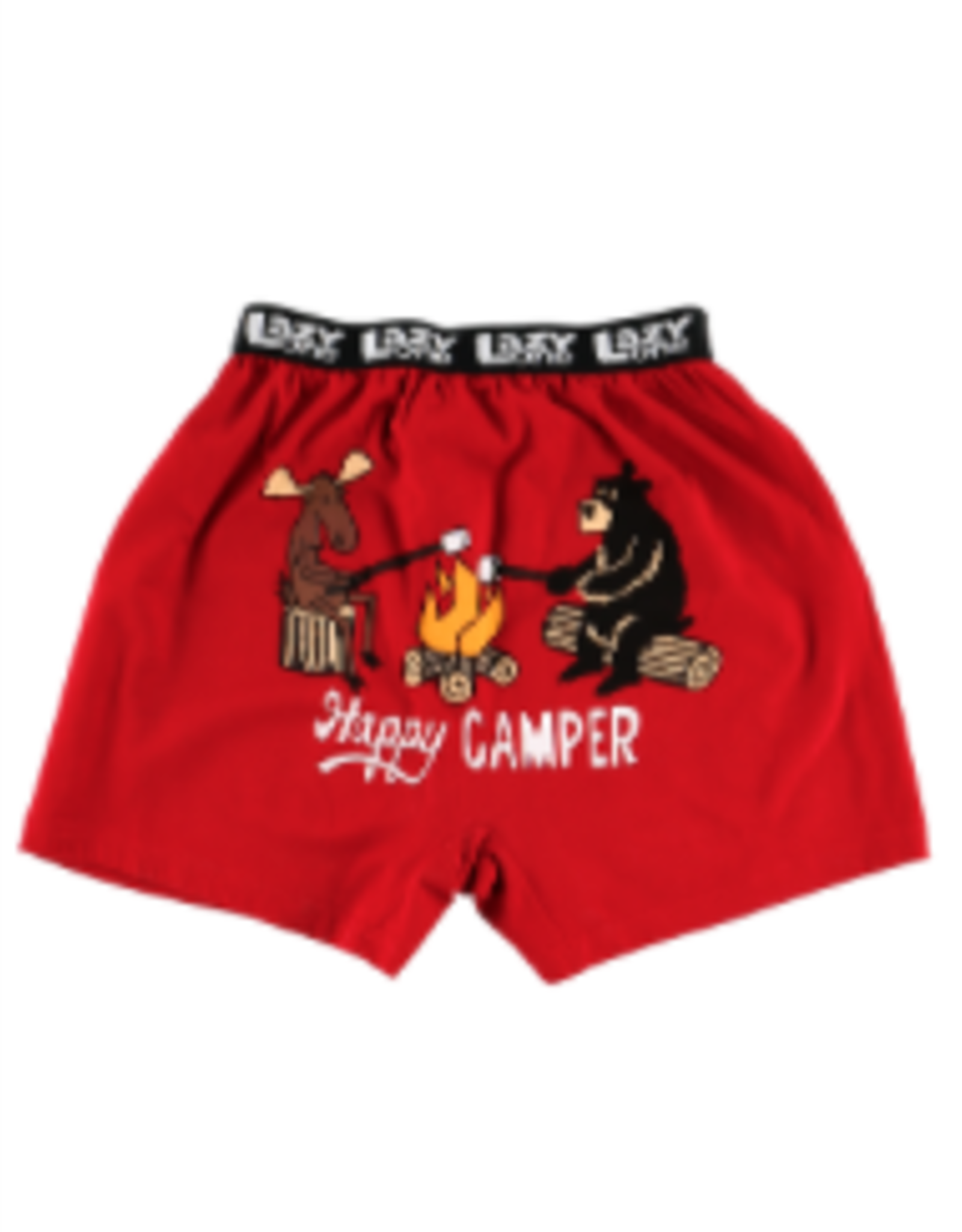 Mens Lazy One - Happy Camper Boxer Briefs   (M)