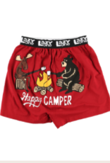 Mens Lazy One - Happy Camper Boxer Briefs    (XL)