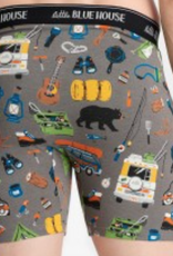 Apparel Little Blue House Boxer Briefs - Retro Camping Men's Boxer Briefs L