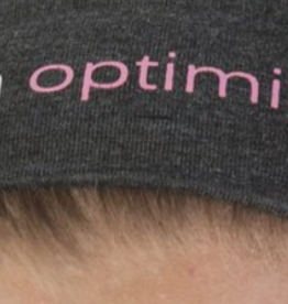 Bargain Barn-Notes to Self: I am Optimistic Gray/Pink Headband