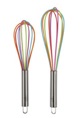 Kitchen Core Home - Silicone Whisk Set of 2   Rainbow