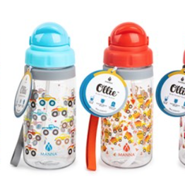 Kitchen Core Home - Ollie Plastic Bottle with Straw  Trucks Assorted