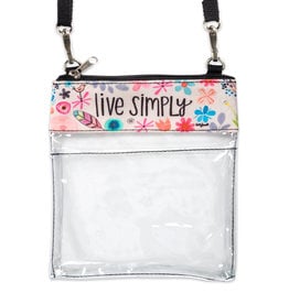 Cross  Body Bag: Live Simply Clear