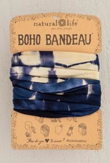 Natural Life Boho Bandeau - Cream Navy Tie Dye  BBW 288