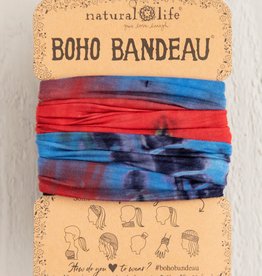 Natural Life Boho Bandeau - Red White Blue Tie Dye BBW 303