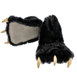 Lazy One Kids Slippers: Black Bear Paw (S)