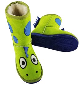 Lazy One Kids Dinosaur Slipper Boots (L)