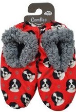 Apparel E & S Pets: Shih Tzu Black Comfies Slippers