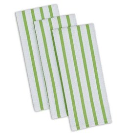 DII Dish Towel - Lime Green Stripe Heavyweight Set/3