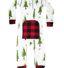 Apparel Lazy One Infant Flapjack Onesie: Evergreen Plaid (18 mth)
