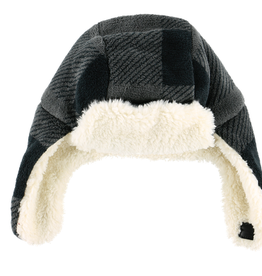 Kids Lazy One - Kids Grey Plaid Bomber Cap (L)